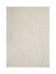 Origin Rugs Cream Sculptured Wool Formation Rug - Image 2 of 4