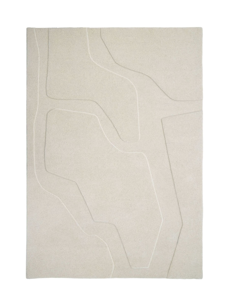 Origin Rugs Cream Sculptured Wool Formation Rug - Image 2 of 4 Origin Rugs Cream Sculptured Wool Formation Rug - Image 2 of 4