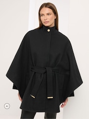 Star by Julien MacDonald Black Cape Jacket - Image 1 of 6