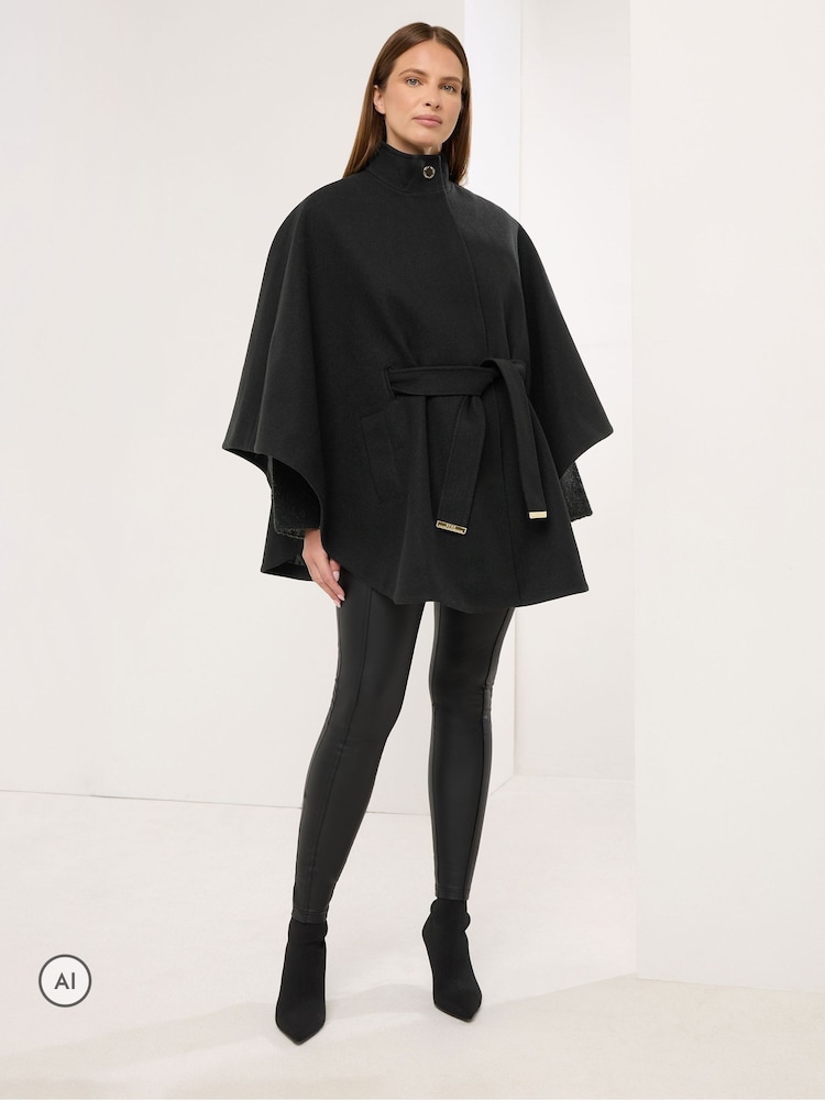 Star by Julien MacDonald Black Cape Jacket - Image 2 of 6 Star by Julien MacDonald Black Cape Jacket - Image 2 of 6