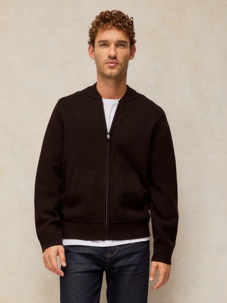White Stuff Bexley Bomber Zip Cardigan - Bild 1 av 6