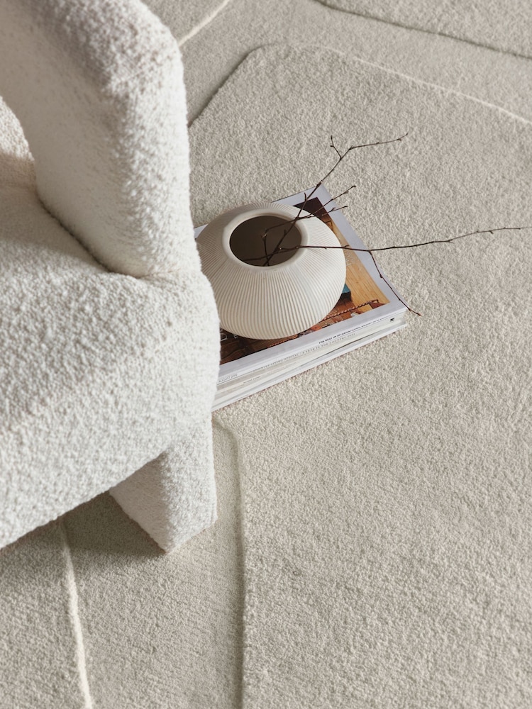 Origin Rugs Cream Sculptured Wool Formation Rug - Image 2 of 5 Origin Rugs Cream Sculptured Wool Formation Rug - Image 2 of 5