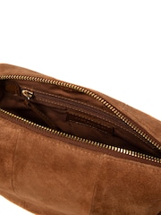 Pure Luxuries London Brown 'Harper' Suede Cross Body Bag - Image 4 of 6