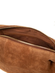 Pure Luxuries London Brown 'Harper' Suede Cross Body Bag - Image 6 of 6