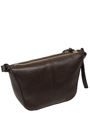 Pure Luxuries London Brown 'Solene' Leather Cross Body Bag - Image 4 of 6