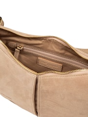 Pure Luxuries London Natural 'Johanna' Suede Evening Bag - Image 6 of 7