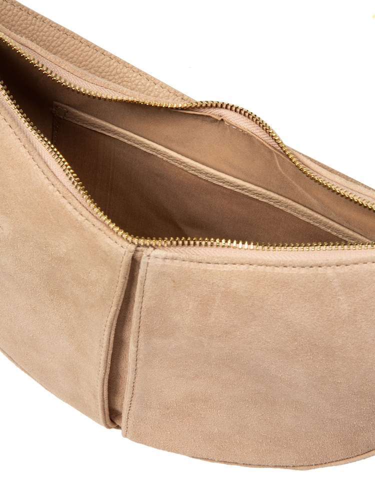 Pure Luxuries London Natural 'Johanna' Suede Evening Bag - Image 7 of 7 Pure Luxuries London Natural 'Johanna' Suede Evening Bag - Image 7 of 7
