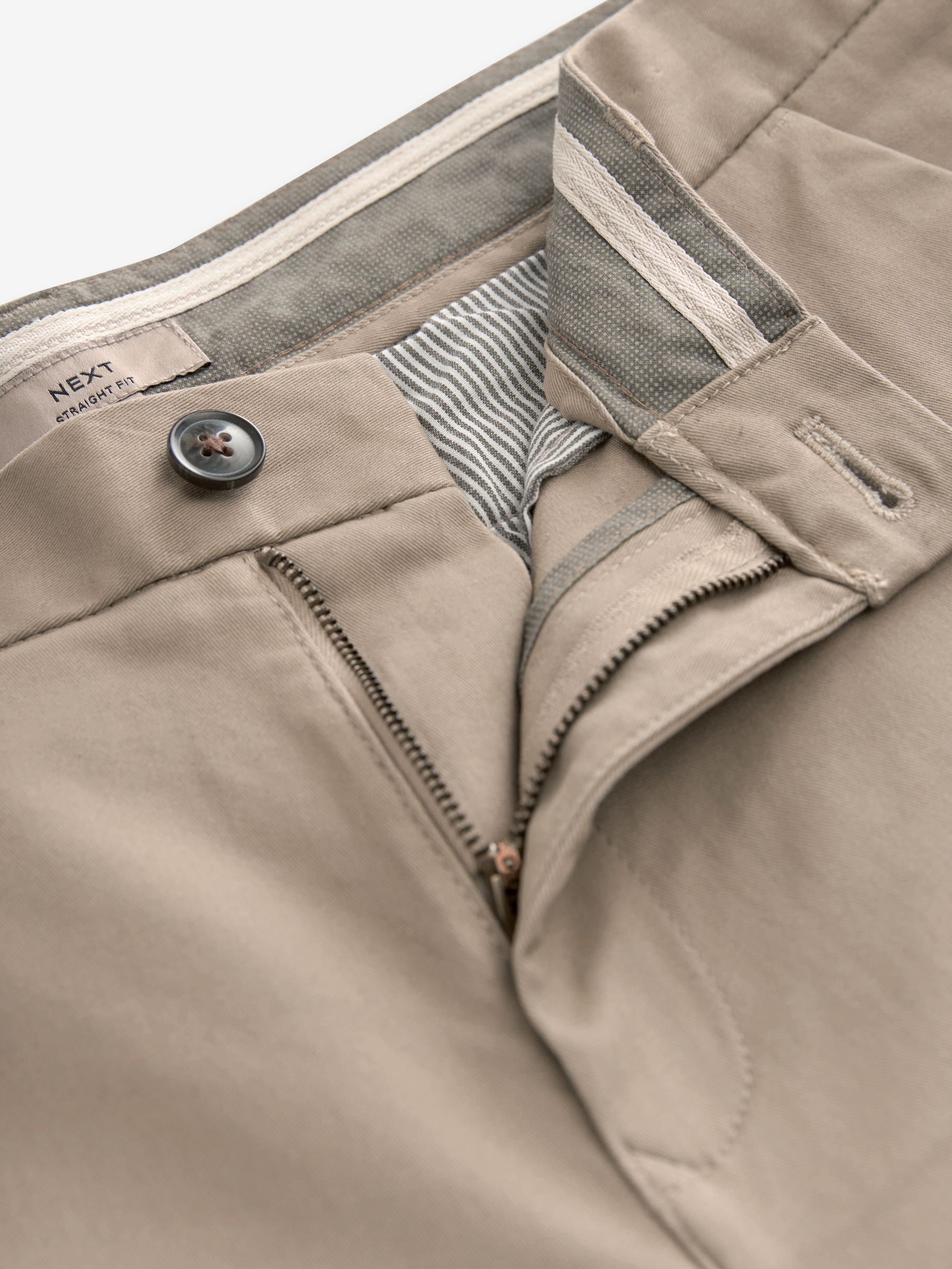 Buy Stone Straight Fit Stretch Chinos Trousers from Next Canada