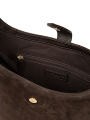 Pure Luxuries London Brown 'Aria' Suede Shoulder Bag - Image 6 of 6