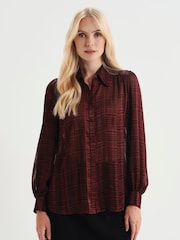 Finery Melina Durchgeknöpfte Satin-Chiffon-Bluse - Bild 1 von 5