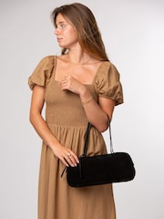 Pure Luxuries London Black 'Verity' Suede Evening Bag - Image 2 of 8