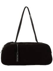 Pure Luxuries London Black 'Verity' Suede Evening Bag - Image 4 of 8