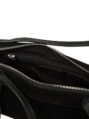 Pure Luxuries London Black 'Verity' Suede Evening Bag - Image 7 of 8