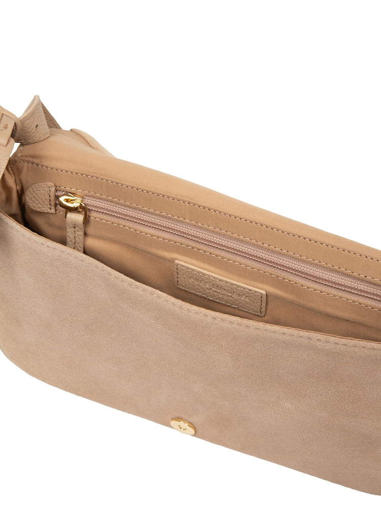 Pure Luxuries London Natural 'Aeliana' Suede Grab Bag - Image 7 of 7 Pure Luxuries London Natural 'Aeliana' Suede Grab Bag - Image 7 of 7