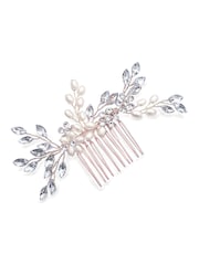 Ivory & Co Rose Gold Pearl Shimmer Crystal Comb - Image 4 of 5