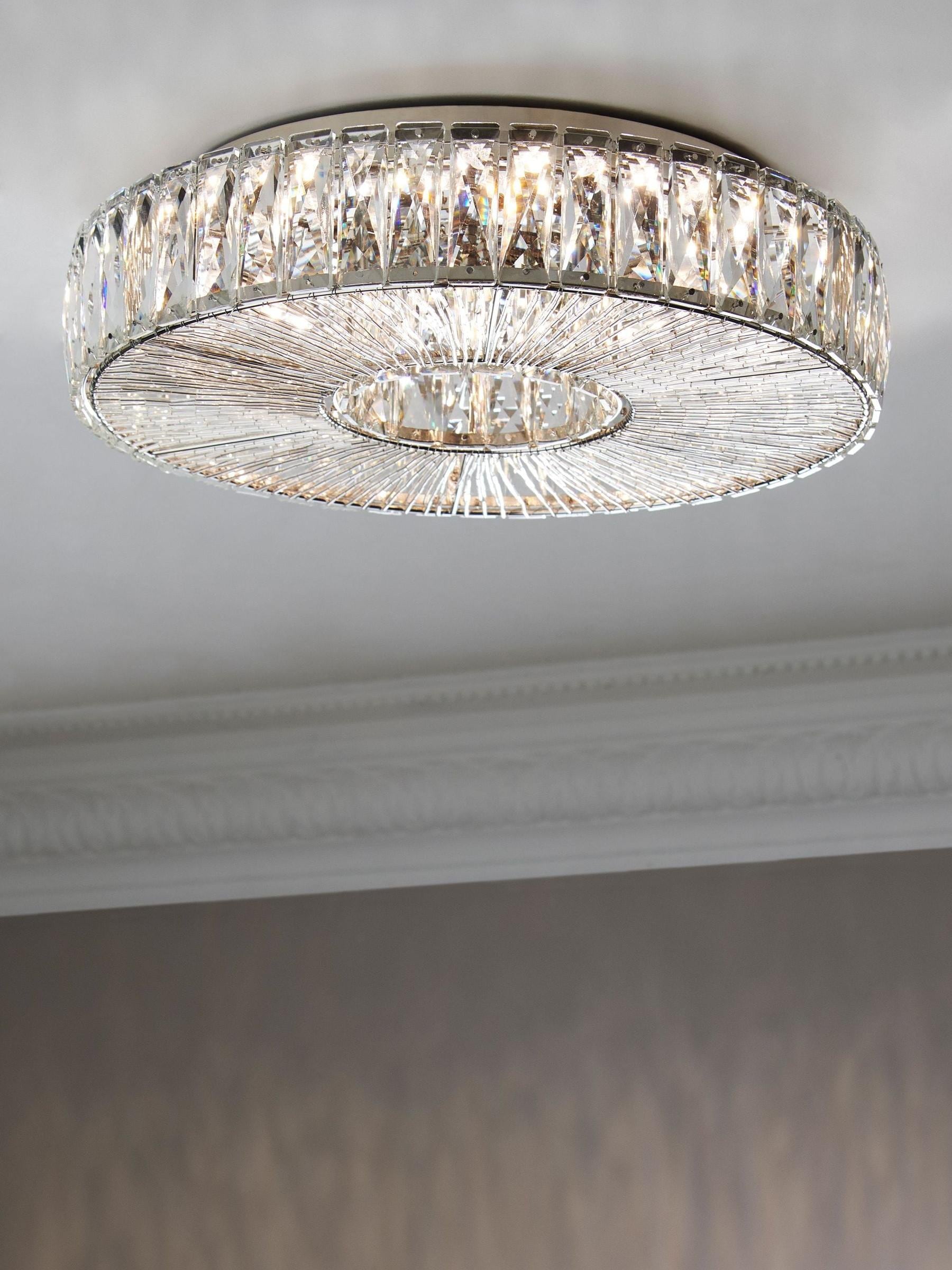 Buy Clear Aria Large Flush Fitting Ceiling Light from the Next UK online shop