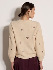 Apricot Natural Floral Embroidered Jumper - Image 2 of 4