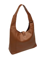 Pure Luxuries London Tan Brown 'Everly' Leather Shoulder Bag - Image 4 of 6