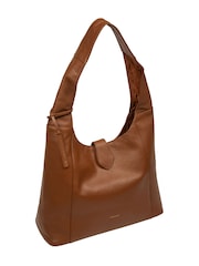 Pure Luxuries London Tan Brown 'Everly' Leather Shoulder Bag - Image 5 of 6