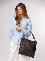 Pure Luxuries London Brown 'Florence' Leather Tote Bag - Image 2 of 8