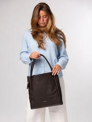 Pure Luxuries London Brown 'Florence' Leather Tote Bag - Image 3 of 8