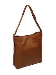 Hellbraun - Pure Luxuries London Luxe Rucksack und Schultertasche aus Leder - Bild 7 von 10