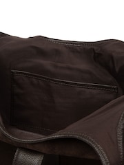 Pure Luxuries London Brown 'Lark' Suede and Leather Tote Bag - Image 7 of 7