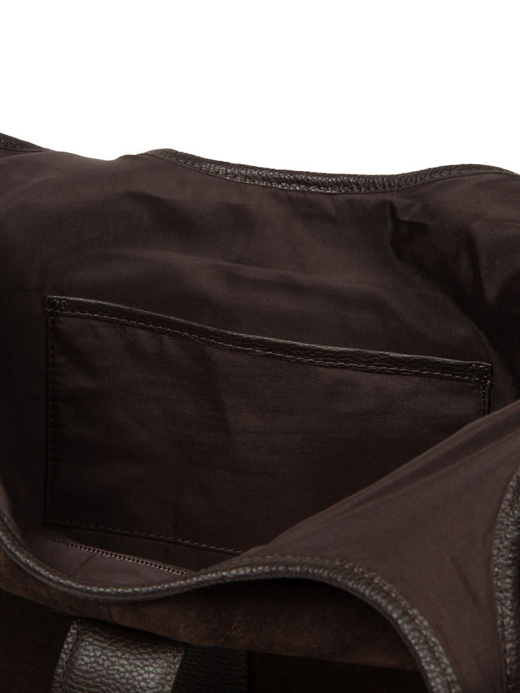 Pure Luxuries London Brown 'Lark' Suede and Leather Tote Bag - Image 7 of 7 Pure Luxuries London Brown 'Lark' Suede and Leather Tote Bag - Image 7 of 7