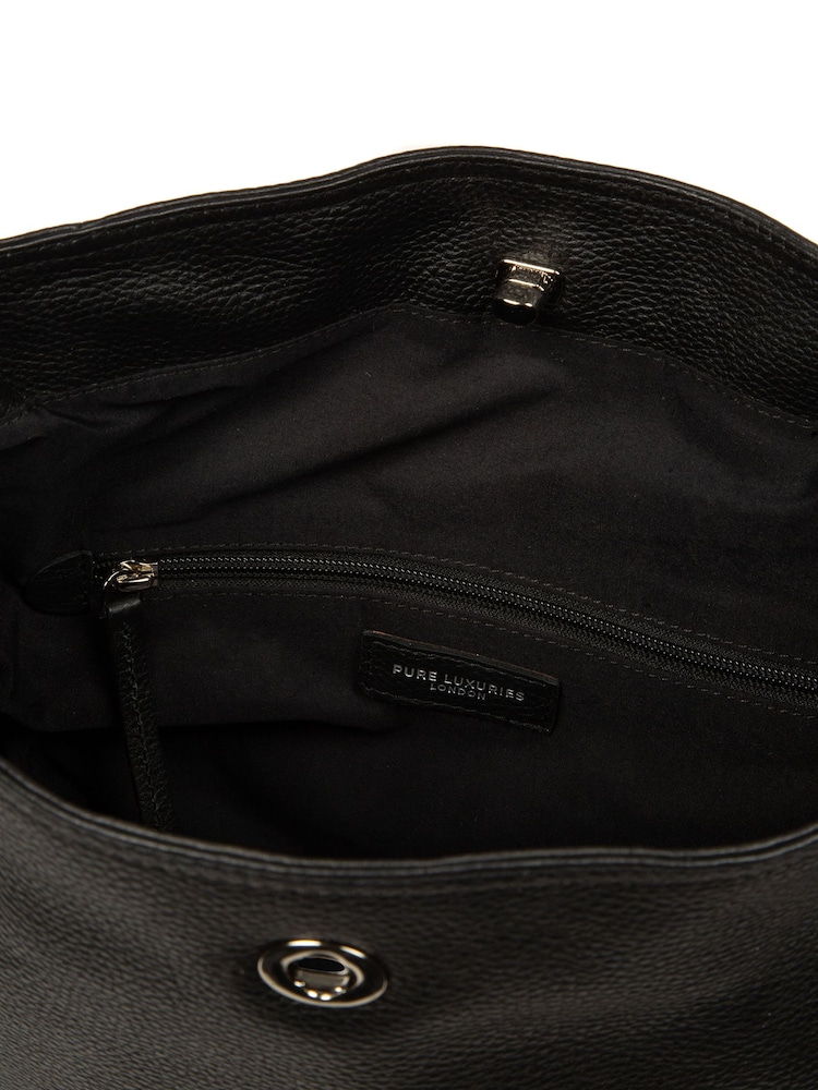 Schwarz - Pure Luxuries London Luxe Rucksack und Schultertasche aus Leder - Bild 12 von 12 Schwarz - Pure Luxuries London Luxe Rucksack und Schultertasche aus Leder - Bild 12 von 12