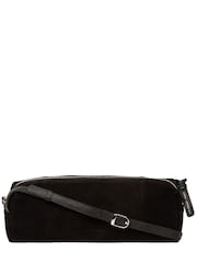 Pure Luxuries London Black 'Margot' Suede Mini Grab Bag - Image 4 of 7
