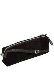 Pure Luxuries London Black 'Margot' Suede Mini Grab Bag - Image 7 of 7