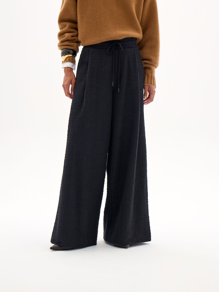 Hush Black Taylor Textured Check Trousers - Image 1 of 6 Hush Black Taylor Textured Check Trousers - Image 1 of 6