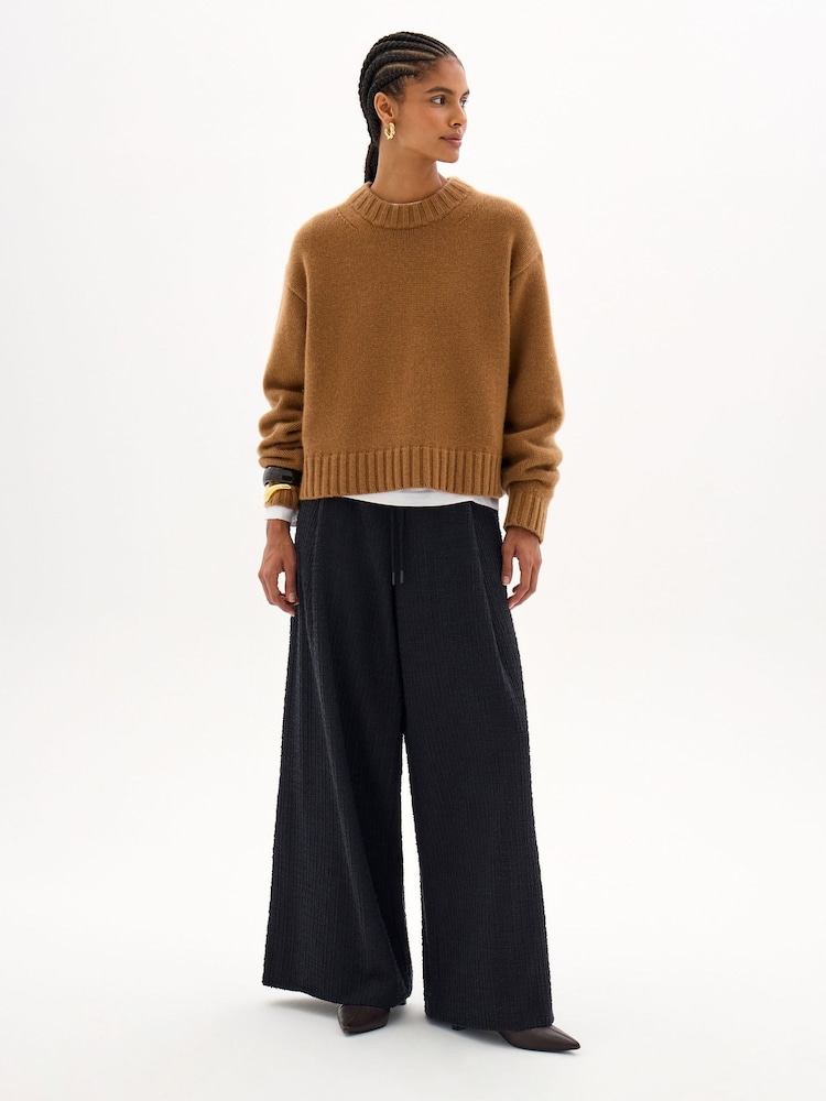 Hush Black Taylor Textured Check Trousers - Image 2 of 6 Hush Black Taylor Textured Check Trousers - Image 2 of 6