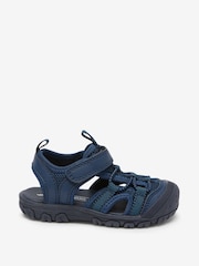Navy Blue Bump Toe Trekker Sandals - Image 1 of 4