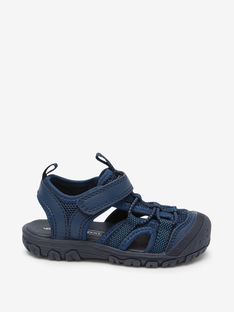 Navy Blue Bump Toe Trekker Sandals - Image 1 of 4