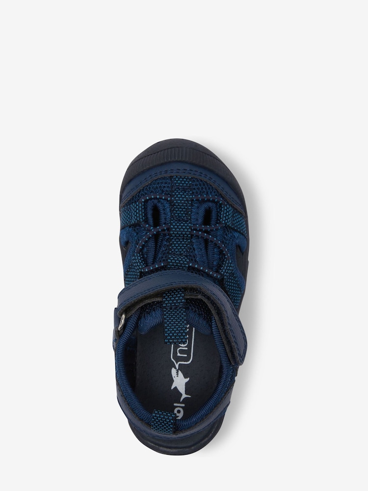 Navy Blue Bump Toe Trekker Walking Sandals - Image 3 of 4