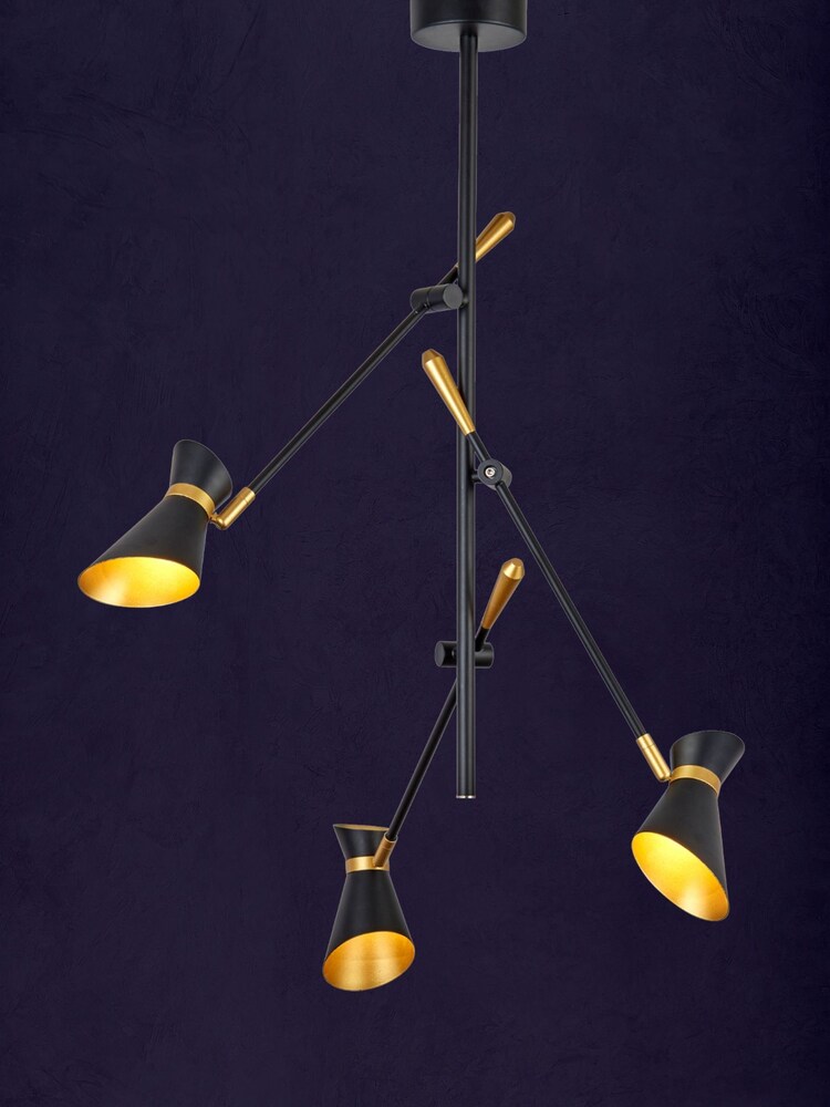 Searchlight Black Pacific Spotlight 3 Light LED Ceiling Light - Image 1 of 3