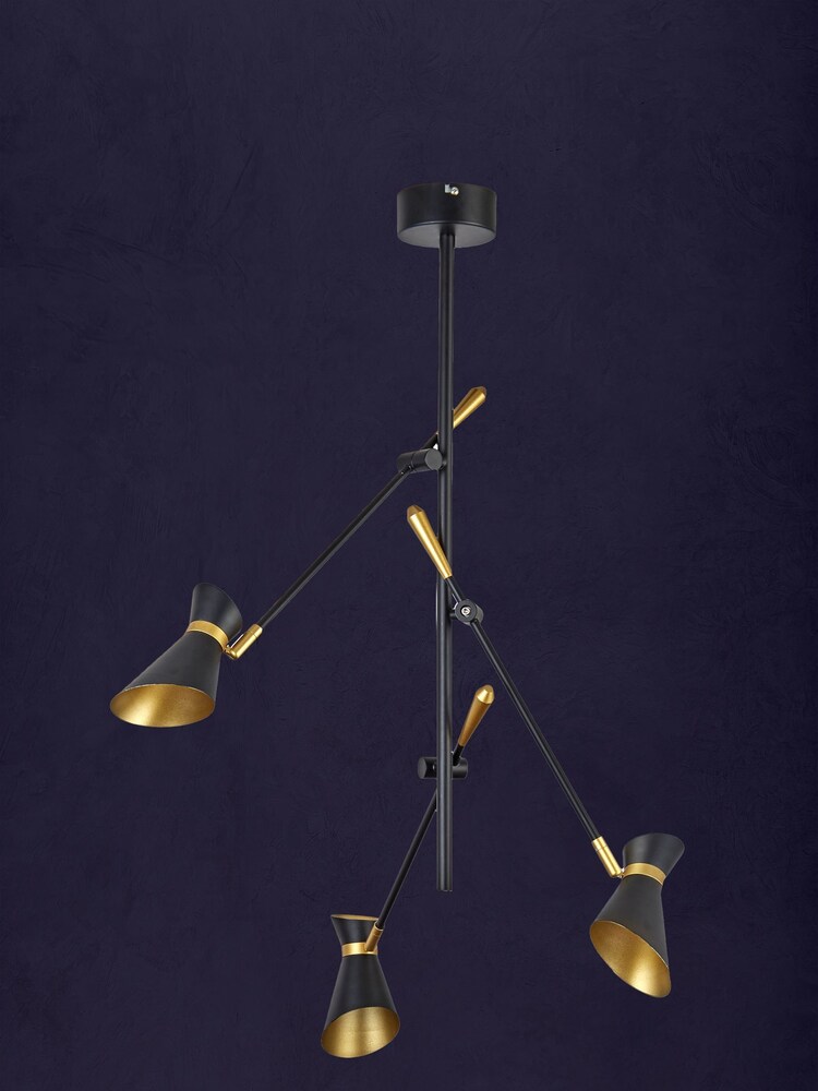 Searchlight Black Pacific Spotlight 3 Light LED Ceiling Light - Image 2 of 3