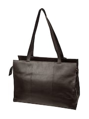 Pure Luxuries London Brown 'Elinor' Leather Tote Bag - Image 5 of 8