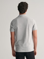 GANT Grey Regular 100% Cotton Shield Polo Shirt - Image 2 of 5