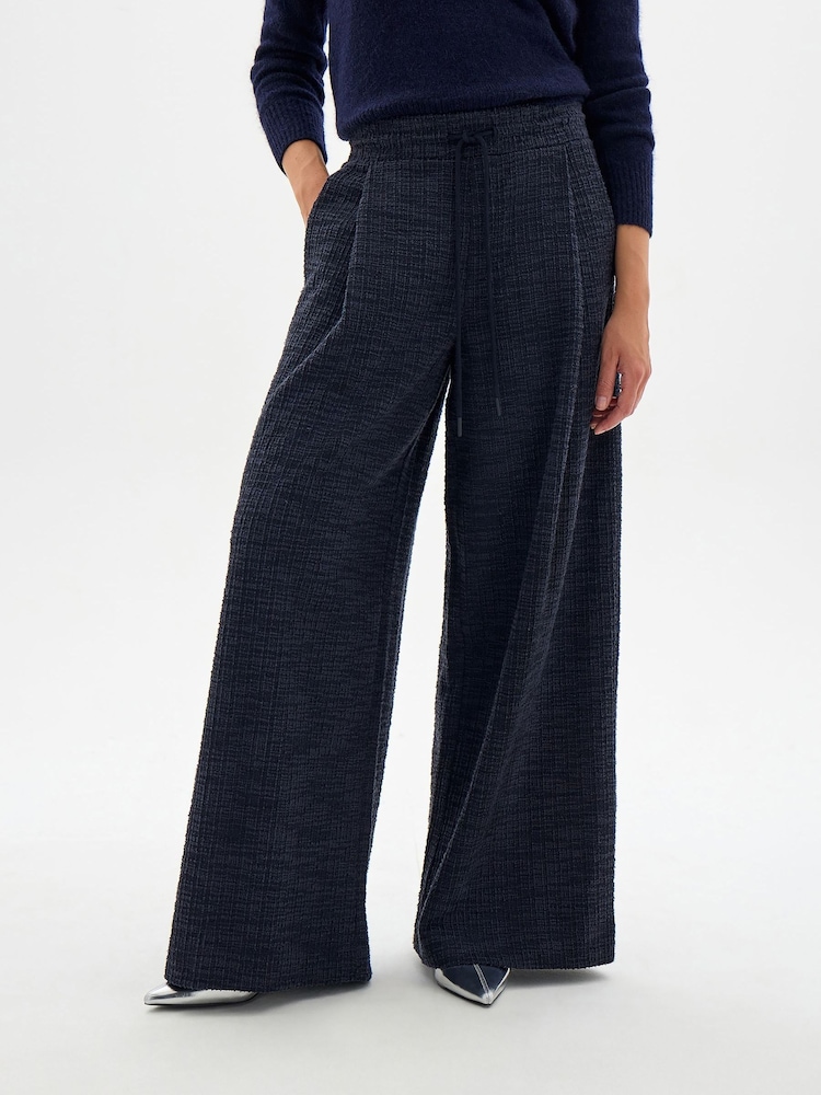 Hush Blue Taylor Textured Check Trousers - Image 1 of 5 Hush Blue Taylor Textured Check Trousers - Image 1 of 5