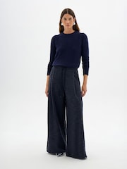 Hush Blue Taylor Textured Check Trousers - Image 2 of 5