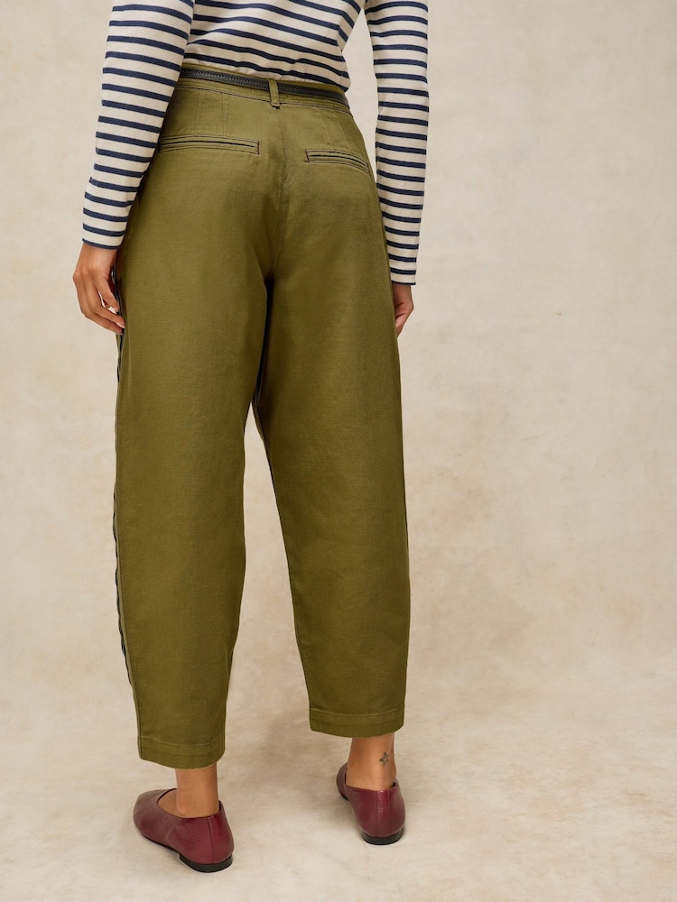 White Stuff Green Adeline Utility Barrel Trousers - Image 2 of 6 White Stuff Green Adeline Utility Barrel Trousers - Image 2 of 6