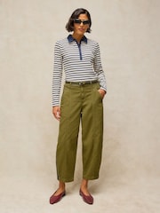 White Stuff Green Adeline Utility Barrel Trousers - Image 3 of 6