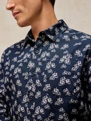 Tumši zils - White Stuff Finsbury Print Shirt - Attēls 3 no 6