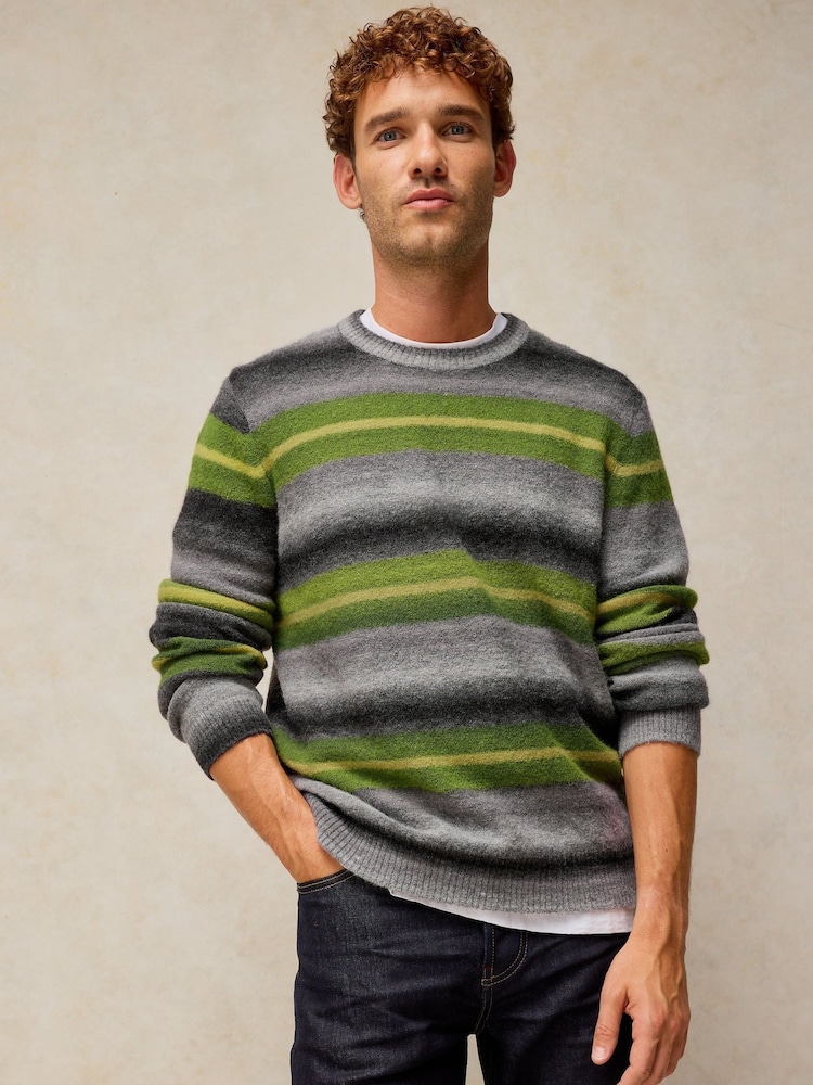 White Stuff Grey Otley Ombre Stripe Jumper - Image 1 of 6 White Stuff Grey Otley Ombre Stripe Jumper - Image 1 of 6