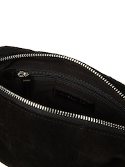 Pure Luxuries London Black 'Harper' Suede Cross Body Bag - Image 6 of 8