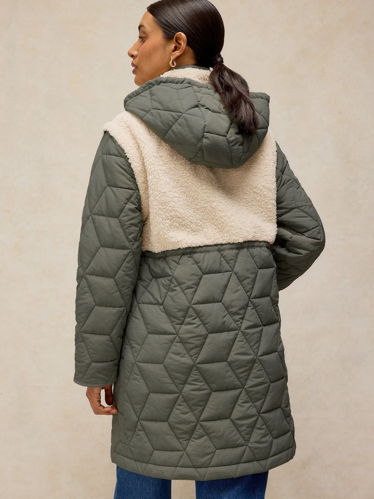 White Stuff Alina Multiway Borg Puffer Coat - صورة 2 من 6 White Stuff Alina Multiway Borg Puffer Coat - صورة 2 من 6
