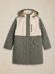 White Stuff Alina Multiway Borg Puffer Coat - صورة 5 من 6