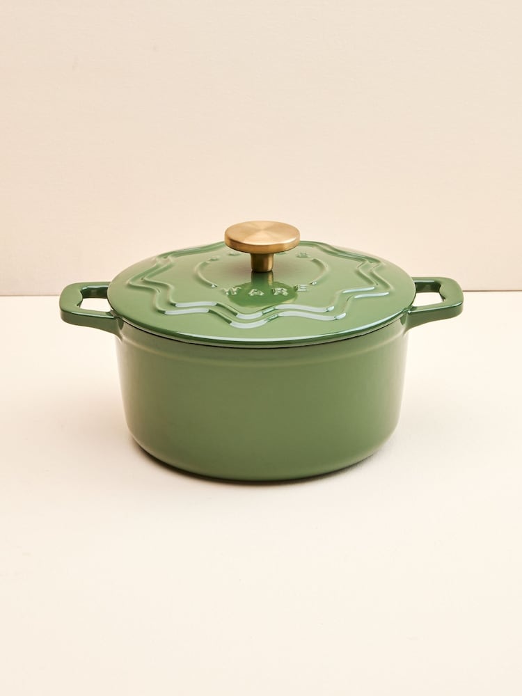 Judge Green 20cm Enamelled Cast Iron Casserole - Image 1 of 6 Judge Green 20cm Enamelled Cast Iron Casserole - Image 1 of 6